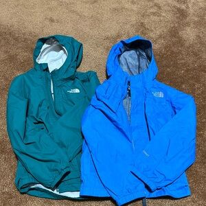 The North Face raincoat bundle— warm storm fleece lined raincoat and non-lined